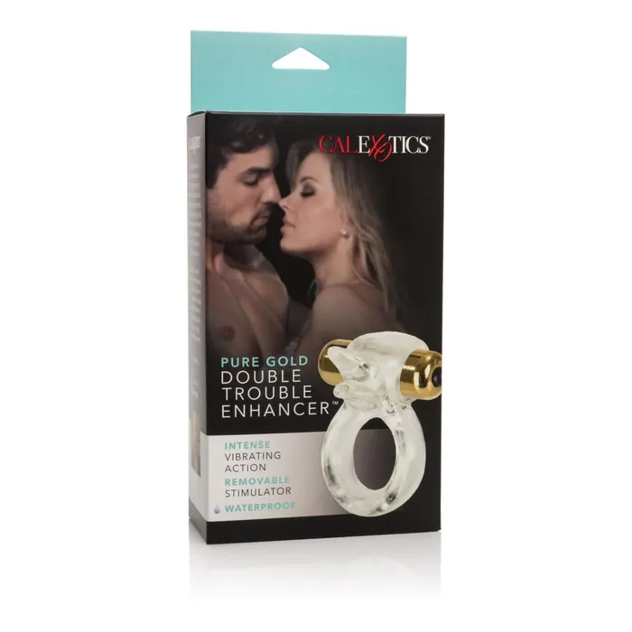 CalExotics Vibrators Extreme Pure Gold Double Trouble Couples Enhancer