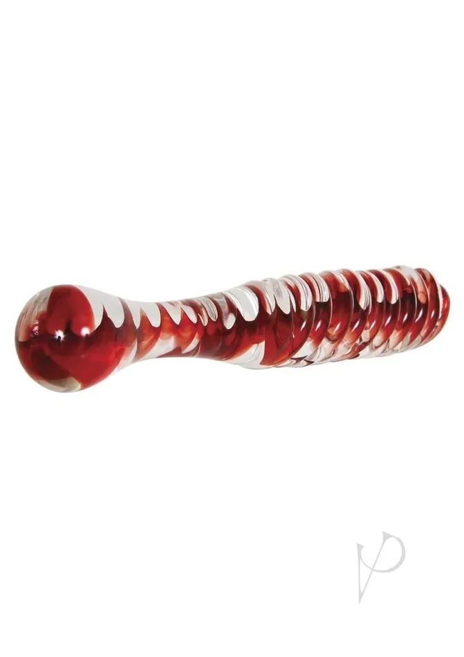Adam and Eve Dildos Aande Eves Sweetheart Swirl Glass Red