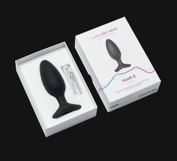 Anal Lovense Lovense Hush 2 Vibrating Butt Plug Black 175 Anal Lovense Lovense Hush 2 Vibrating Butt Plug Black 175