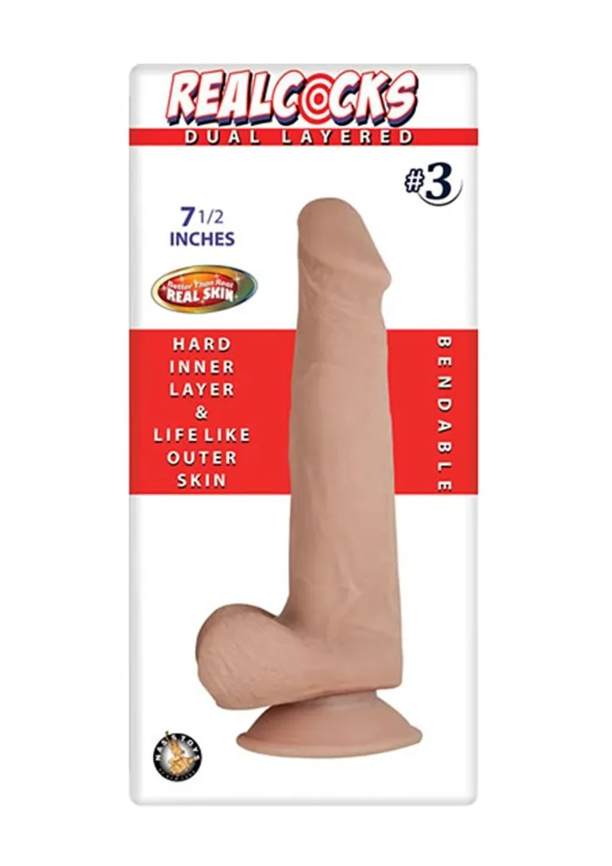 Dildos Realcocks Realcocks Dual Layered 03 Flesh