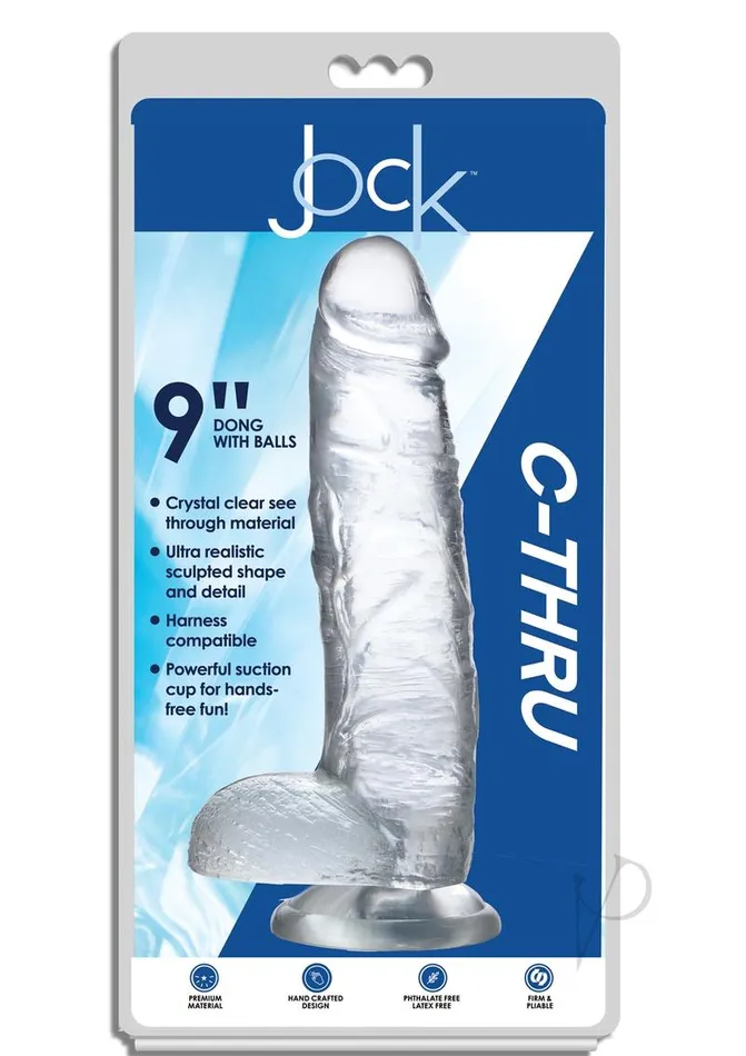 Jock Dildos Jock C Thru Dong Wballs 9 Clear