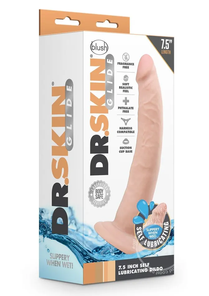 Blush Dildos Dr Skin Glide Self Lubricating Dildo 75in