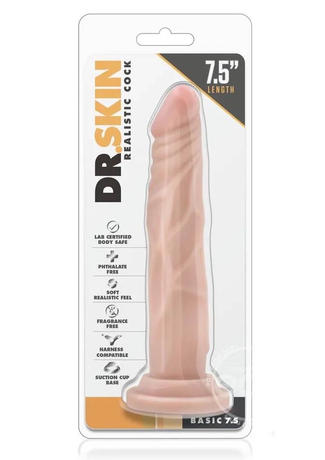 Dr Skin Silver Collection Realistic Cock Basic 75 Dildo Blush Dildos