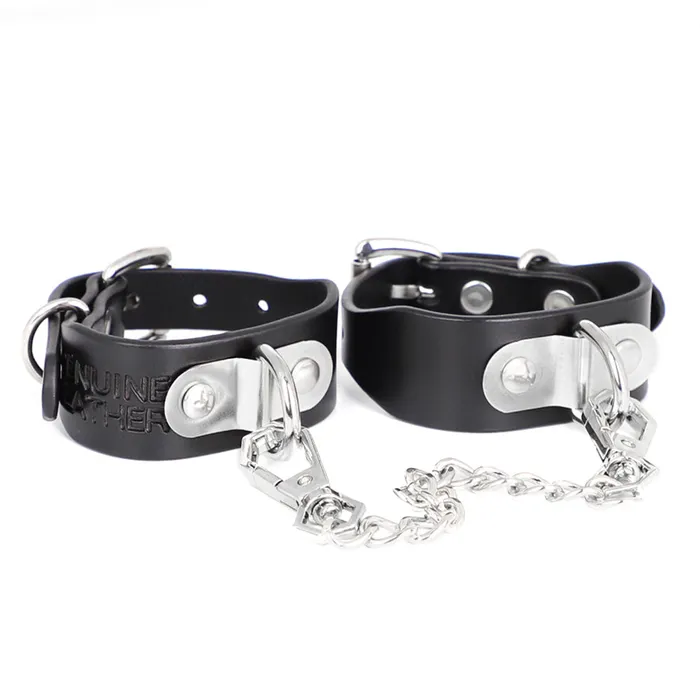 Restraints ZYL Leather ZYL Genuine Leather Bolted DRing Petite Wrist Cuffs