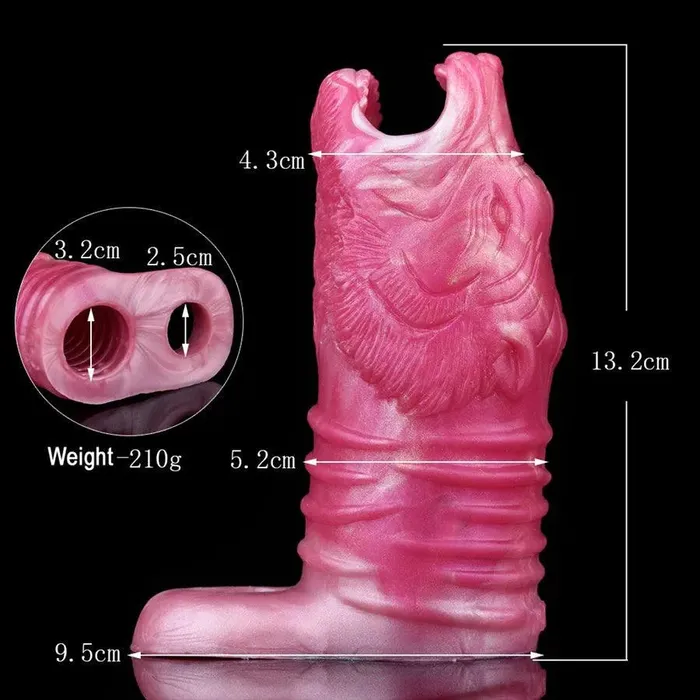 Xinghaoya Silicone Dragon Cock Girth Sleeve for Men Male Sex Toys
