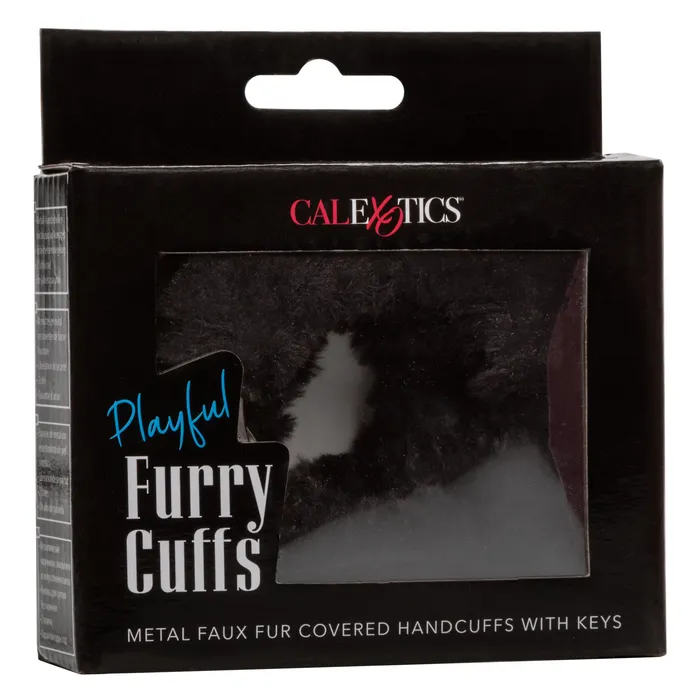 Anal CalExotics Playful Furry Cuffs Black Anal CalExotics Playful Furry Cuffs Black