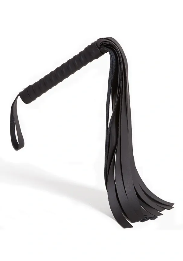 Anal Sex Mischief Black Faux Leather Flogger