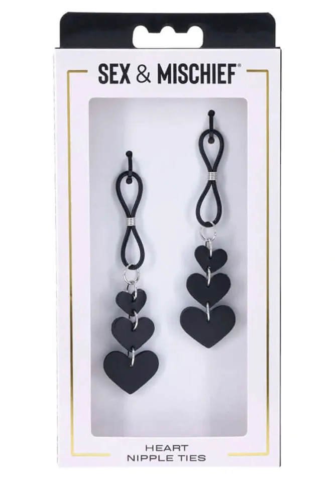 Heart Nipple Ties Black Sportsheets Anal Heart Nipple Ties Black Sportsheets Anal