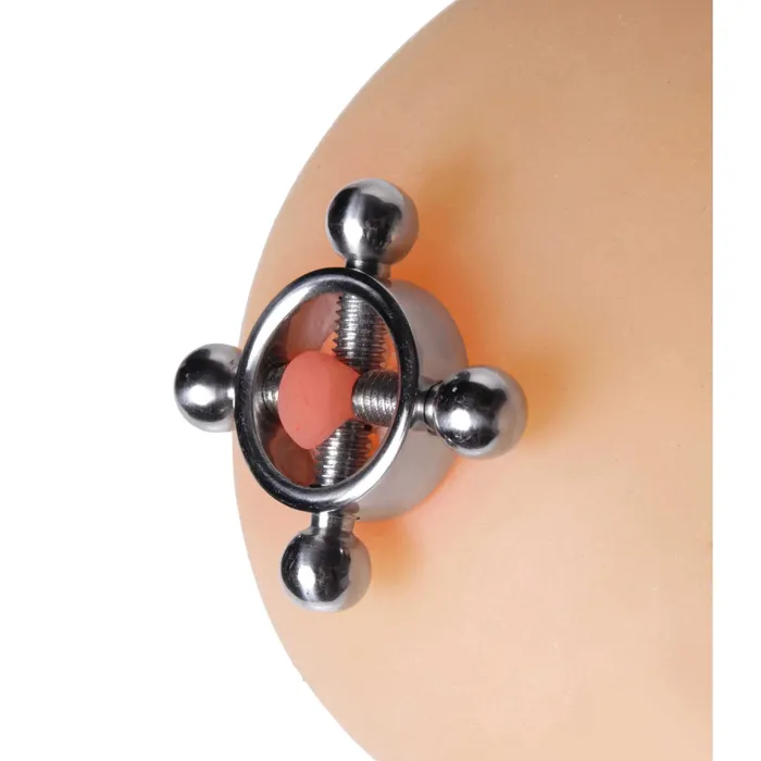 XR Brands Anal Stainless Steel Rings of Fire Nipple Press Set