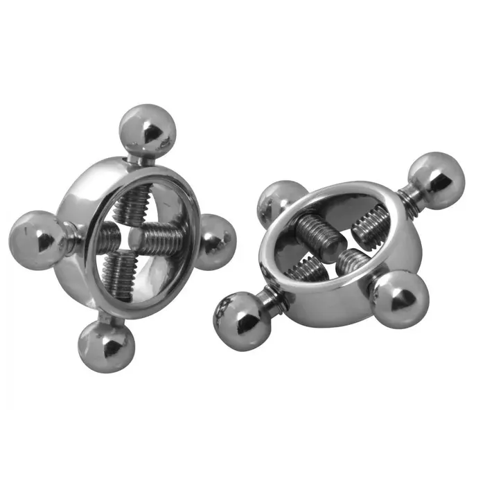 XR Brands Anal Stainless Steel Rings of Fire Nipple Press Set XR Brands Anal Stainless Steel Rings of Fire Nipple Press Set