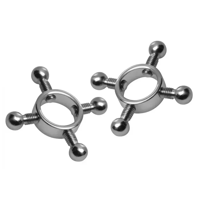 XR Brands Anal Stainless Steel Rings of Fire Nipple Press Set XR Brands Anal Stainless Steel Rings of Fire Nipple Press Set