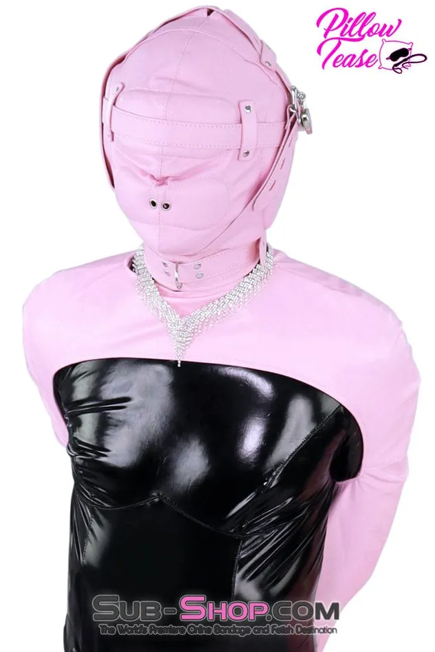 9787DLSIS Pretty Sissy Princess Pink Zippered Forced Feminization Fantasy Dungeon Mistress Armbinder Top Moonwell Vibrators