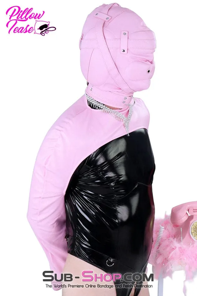 9787DLSIS Pretty Sissy Princess Pink Zippered Forced Feminization Fantasy Dungeon Mistress Armbinder Top Moonwell Vibrators