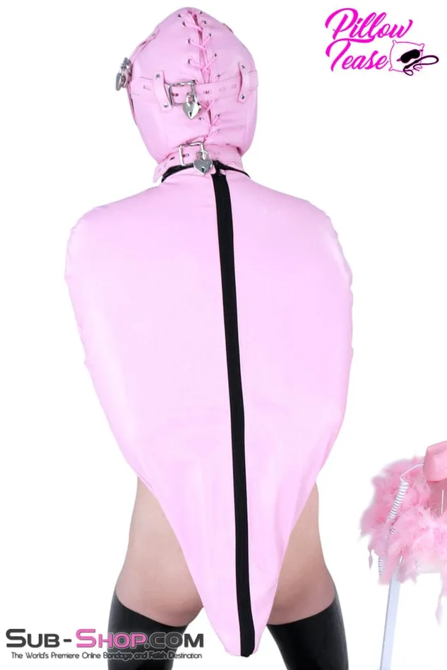 9787DLSIS Pretty Sissy Princess Pink Zippered Forced Feminization Fantasy Dungeon Mistress Armbinder Top Moonwell Vibrators